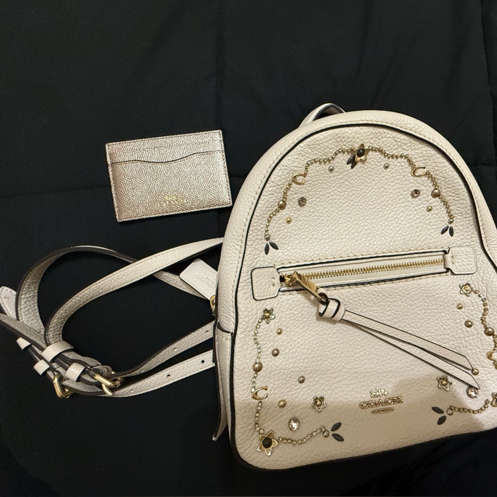 Coach interchangeable backpack to crossbody with wallet.